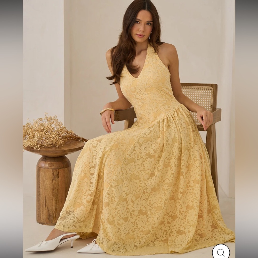 EXTRO & VERT Mila Halter Midi Dress - Picture 2 of 16